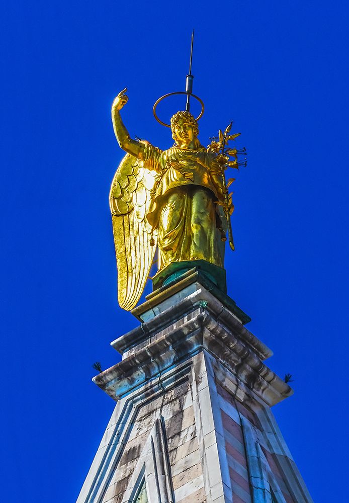 Golden Archangel Gabriel Statue Campanile Bell Tower-Piazza San Marco-Saint Marks Square-Venice-Ita